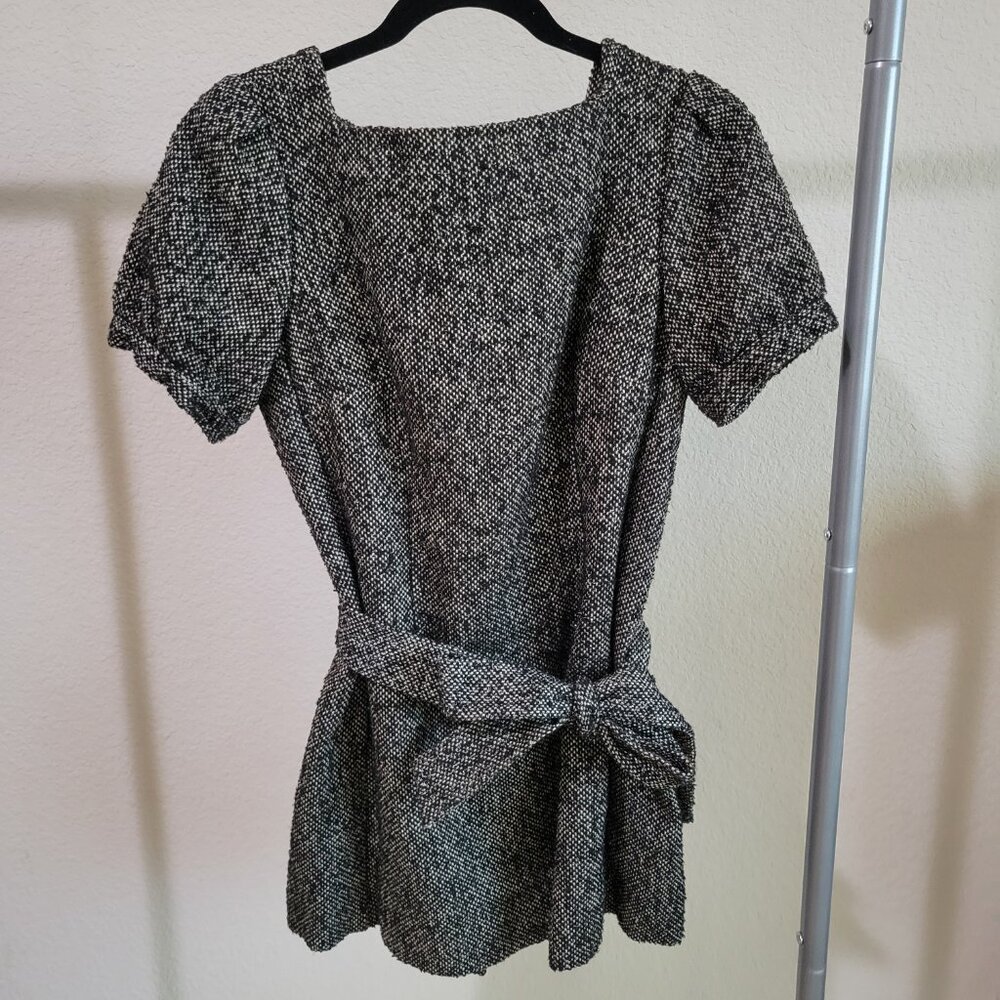 Jennifer Lopez Mini Dress Women's Small Tweed Lined Belted Gossip Girl Preppy
